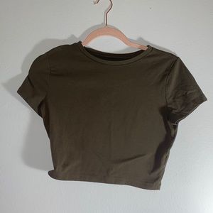 Green Crop Top